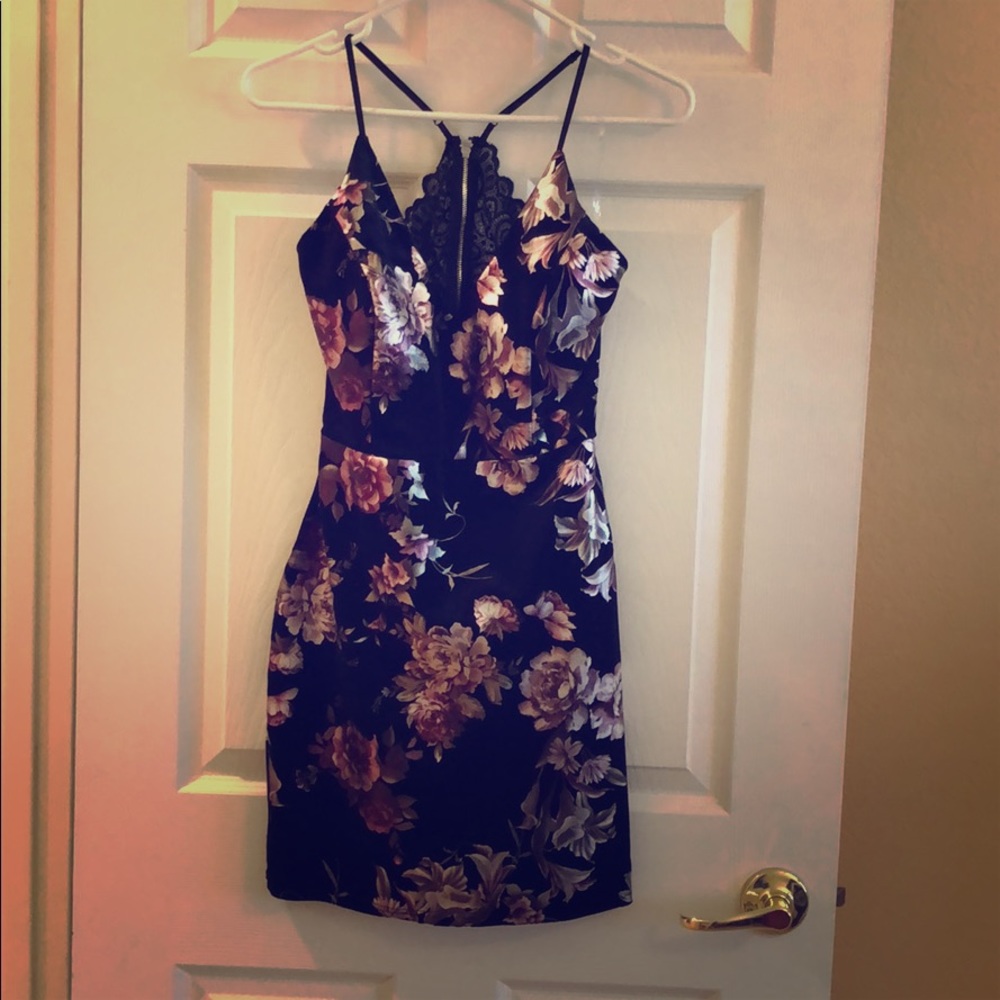 Rose gold mini dress
